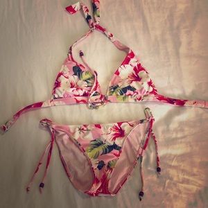 Tommy Hilfiger pink floral bikini size M